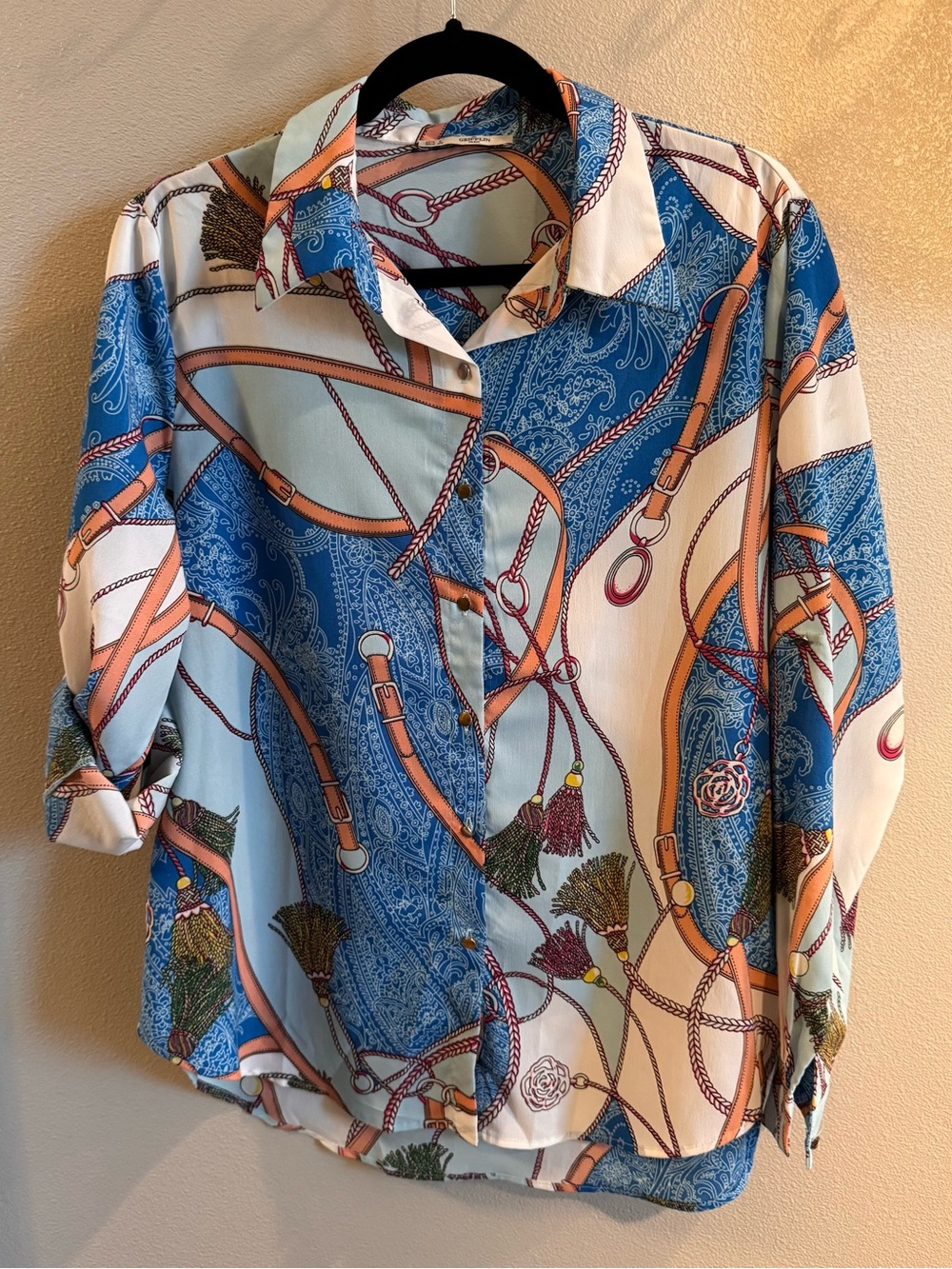 Grifflin of Paris Scarf Equestrian Blouse